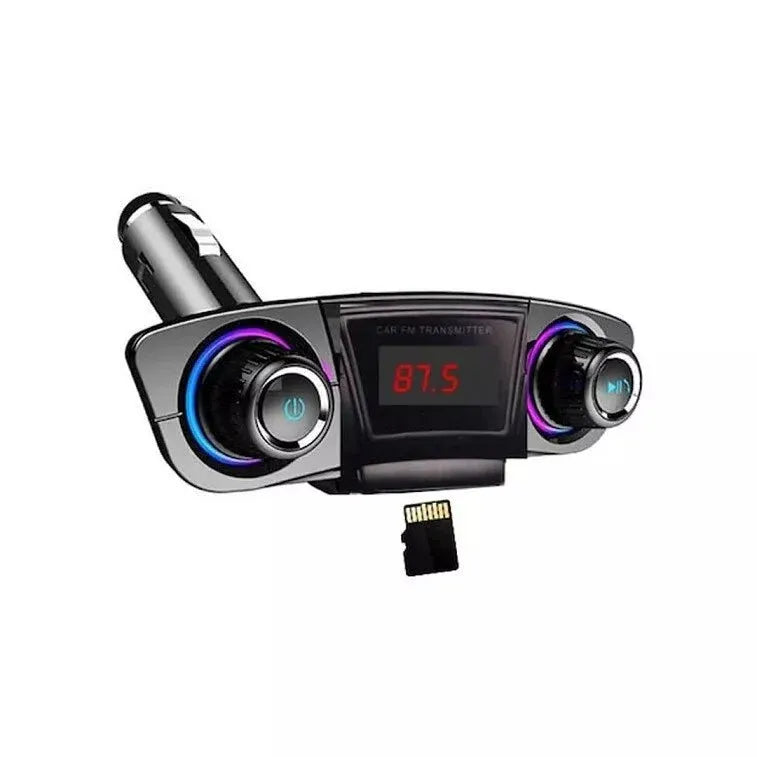 π Car MP3 Player with Bluetooth, FM Transmitter & Dual USB Charging
