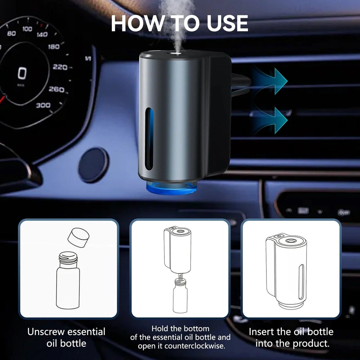 Smart Car Air Freshener – Natural French Perfume | 45 Days Long-Lasting Aroma 🌸✨