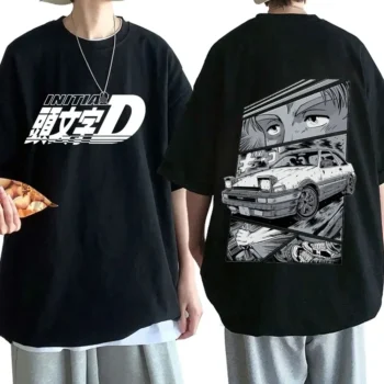 JDM Anime Men's Graphic Cotton T-Shirt – Casual Tee for All Seasons
